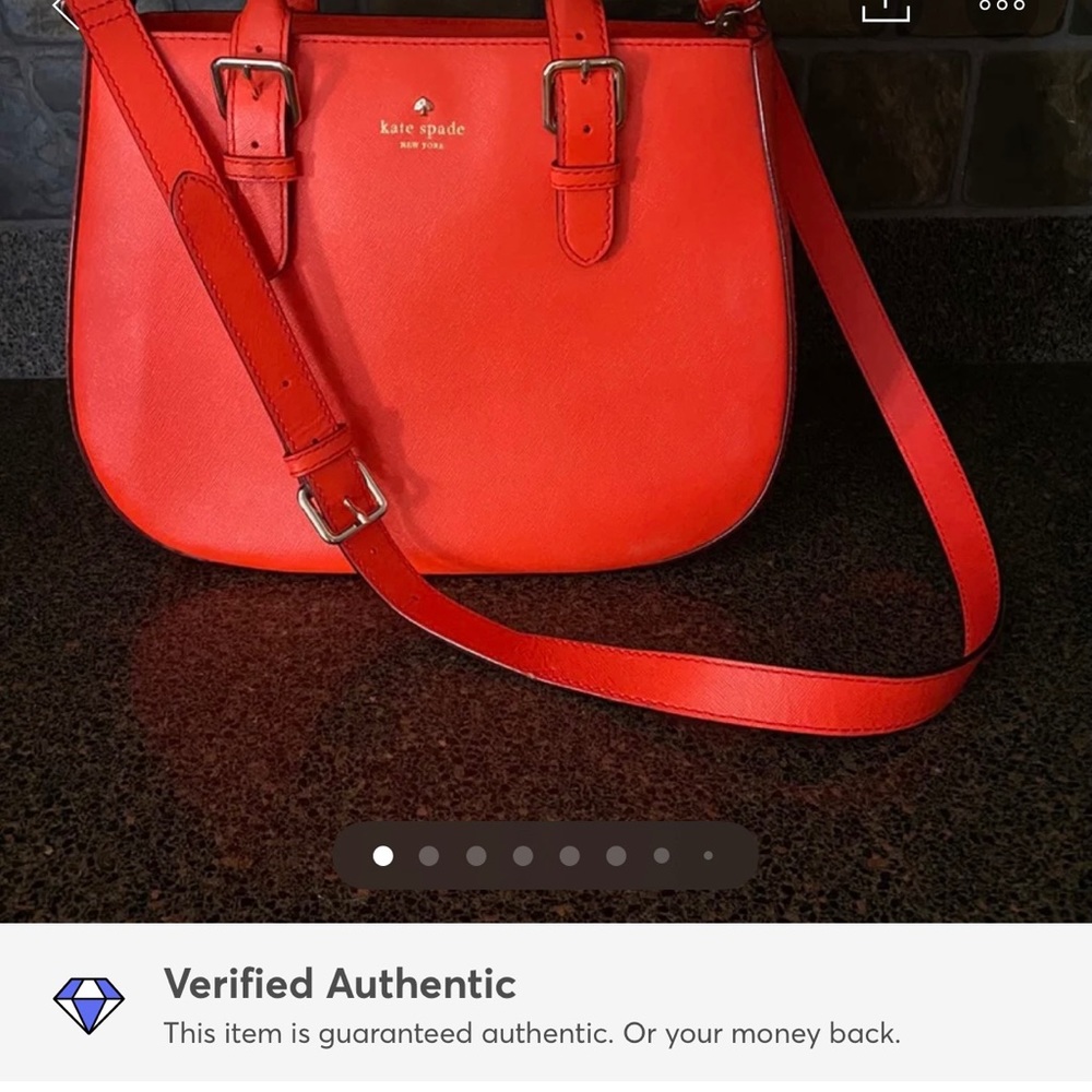 🎉SOLD🎉Kate Spade Orange Saffiano Satchel Handbag - Picture 13 of 13